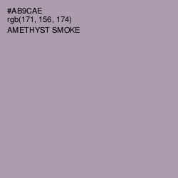 #AB9CAE - Amethyst Smoke Color Image